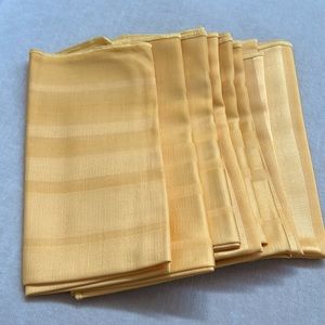 EUC SET OF 8 SATIN STRIPED FALL DINNER NAPKINS